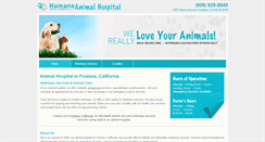 Desktop Screenshot of humaneanimalhospitalfontana.com
